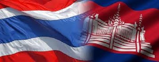 Flags Cambodia Thailand